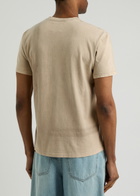 Gallery Dept. Paint-splattered Logo Cotton T-shirt Taupe