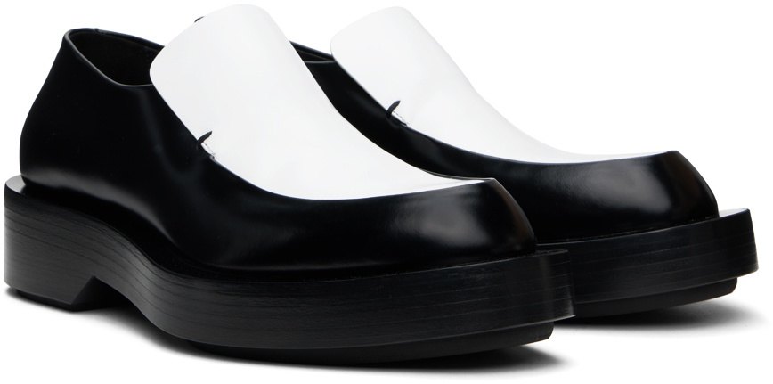 Jil Sander Black & White Leather Loafers Jil Sander