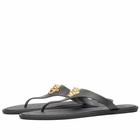 Versace Women's Medusa Head Thong Sandal in Black