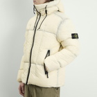 Stone Island Men's Seam Faded Light Nylon Tela Down Jacket in Ivory