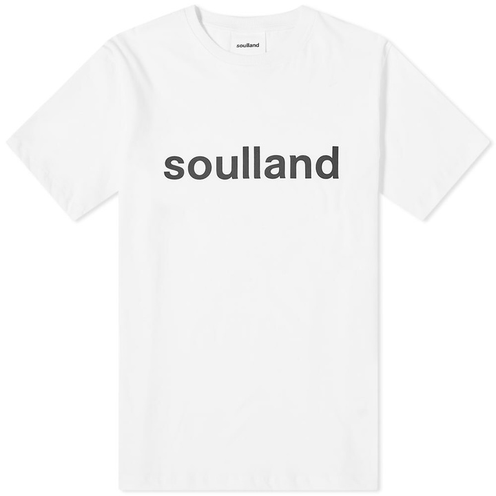Photo: Soulland Men's Chuck Logo T-Shirt in White
