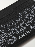AMIRI - Embroidered Full-Grain Leather Cardholder