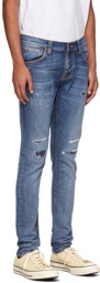 Nudie Jeans Blue Tight Terry Jeans