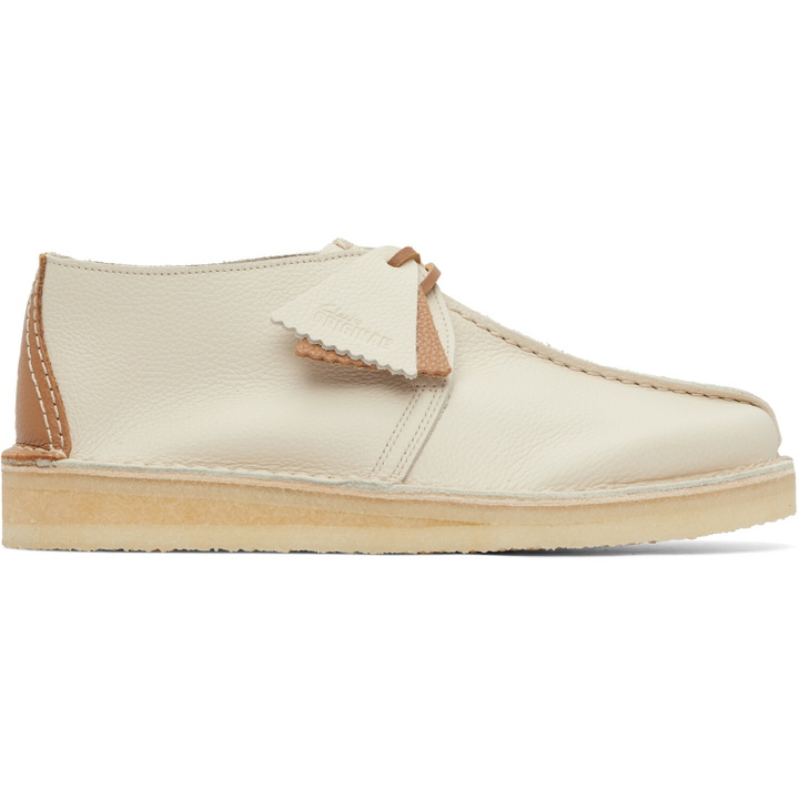 Photo: Clarks Originals Off-White Desert Trek Derbys