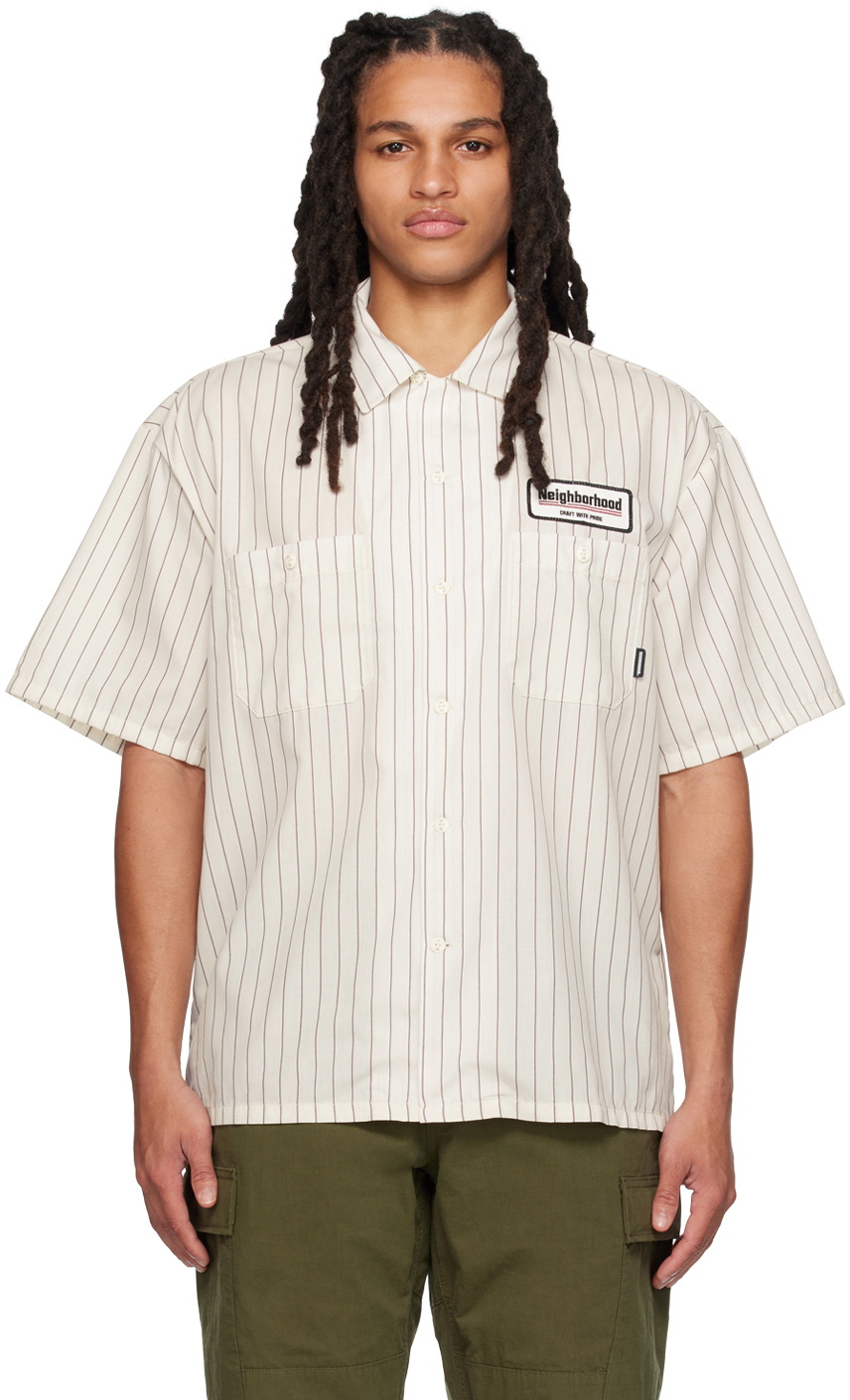 Neighborhood Off-White Stripe Shirt