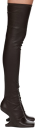 Rick Owens Lilies Brown Concordians Cantilever 11 Tall Boots