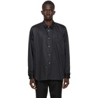 Comme des Garcons Homme Plus Black Broadcloth Cut-Out Shirt