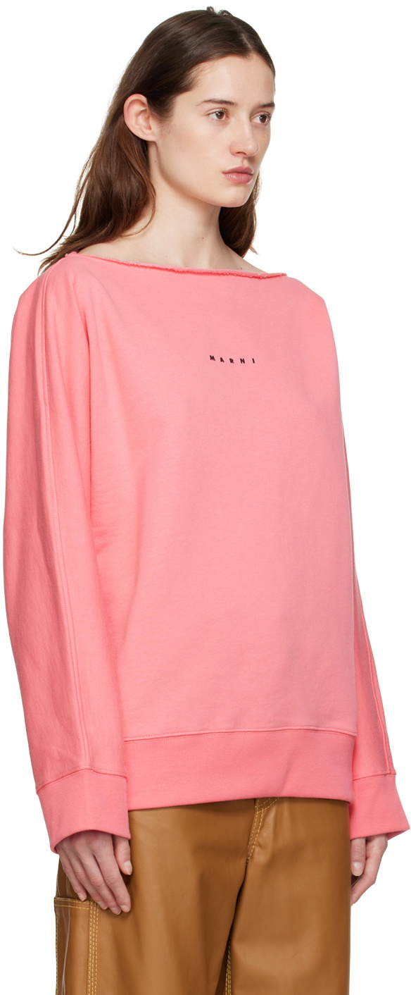 Marni Pink Boat Neck Sweatshirt Marni