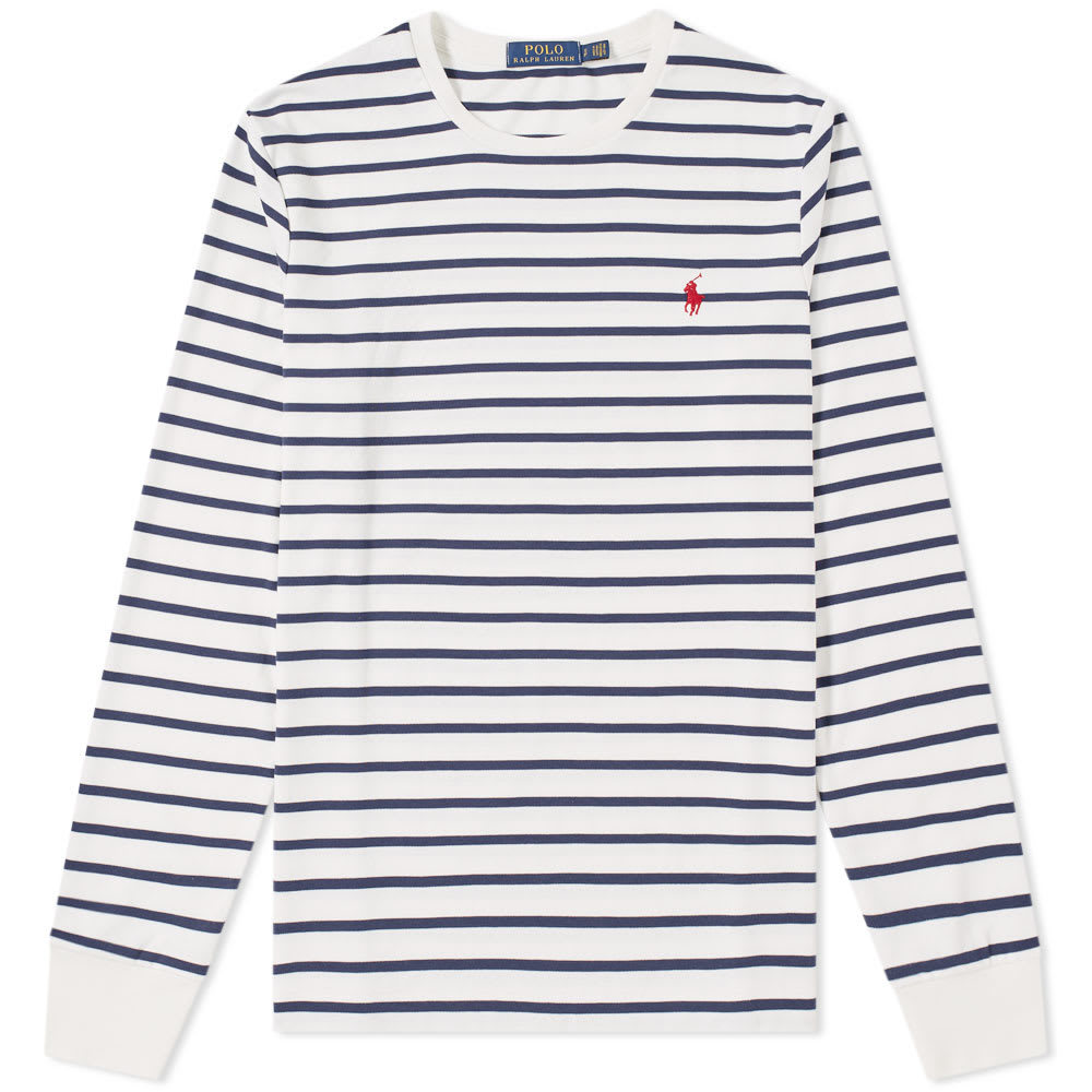 Polo Ralph Lauren striped tee 刺繍 ロンT Polo Ralph Lauren Long Sleeve Pima Stripe Tee Polo Ralph Lauren