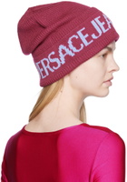 Versace Jeans Couture Burgundy Logo Beanie