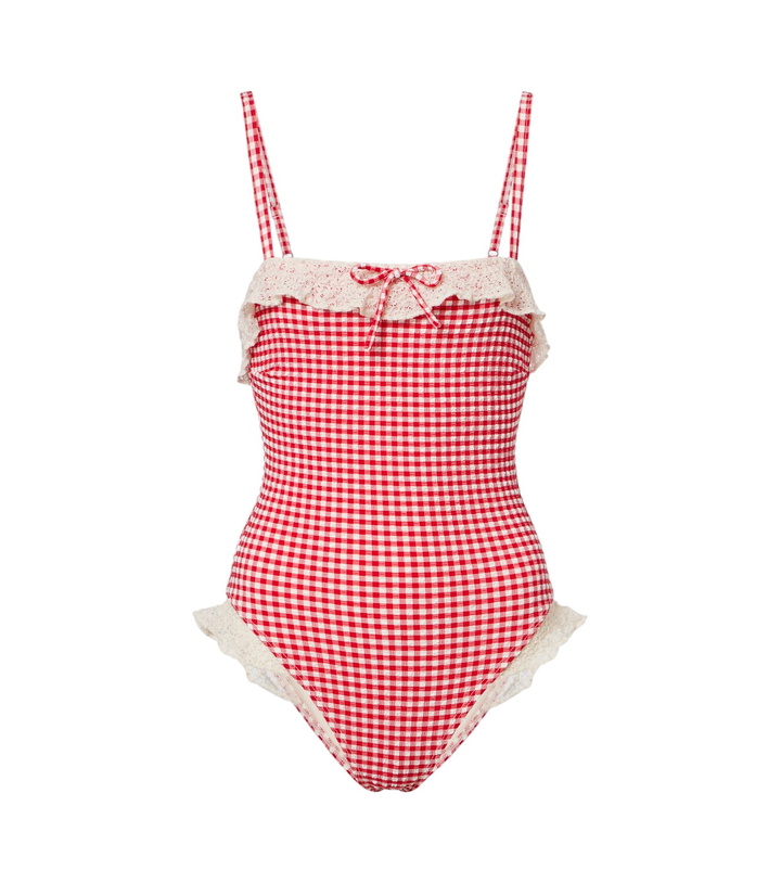 Photo: Montce Jacelyn gingham ruffled swimsuit