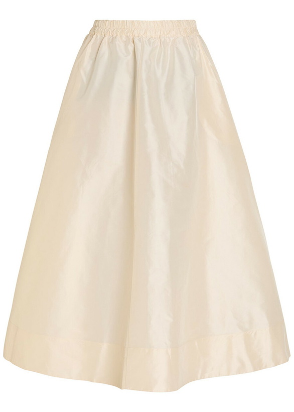 Photo: Suzie Kondi Koula Silk-taffeta Midi Skirt Off White