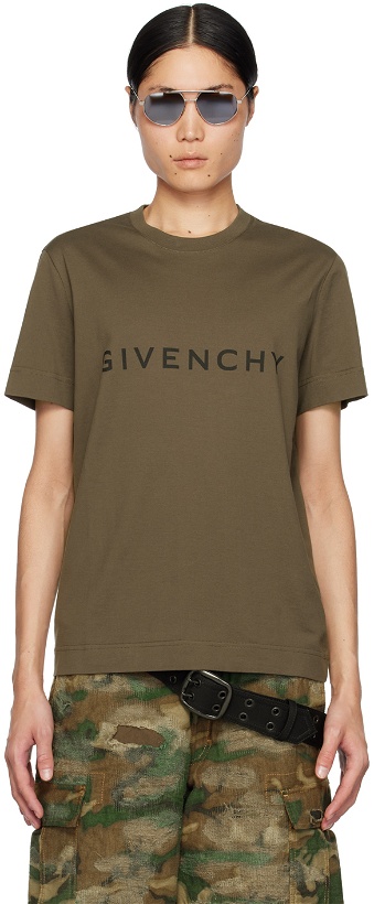 Photo: Givenchy Khaki Slim Fit T-Shirt