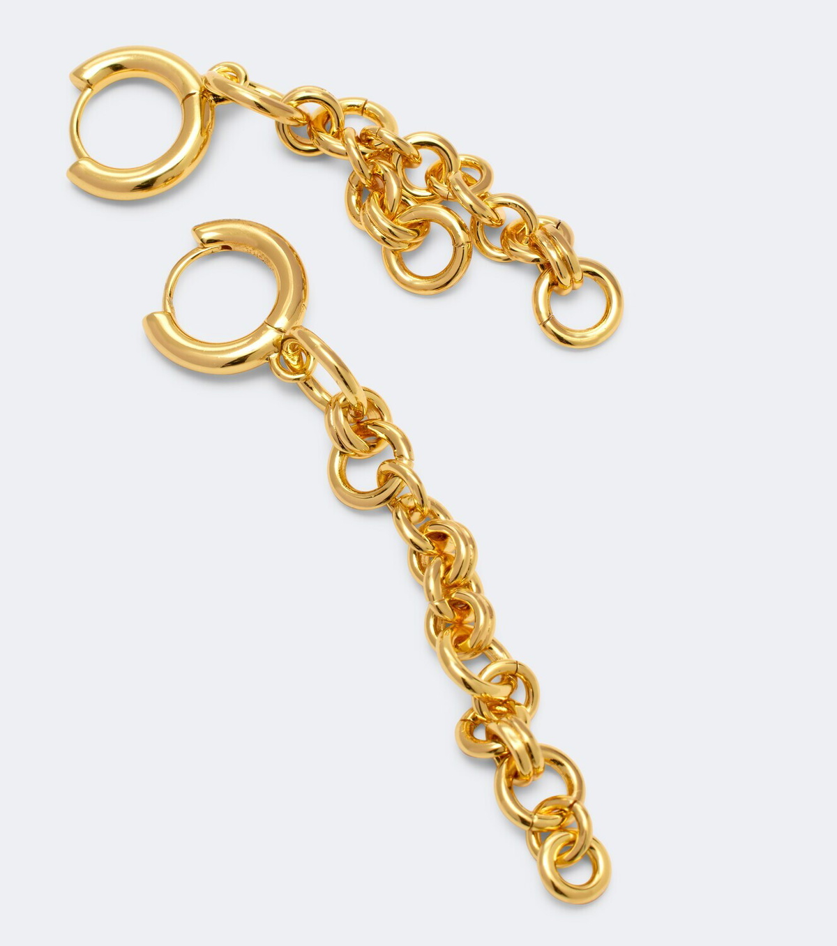 Déhanche Revenge asymmetric chain drop earrings