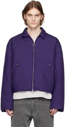 Acne Studios Purple Zip-Up Down Jacket