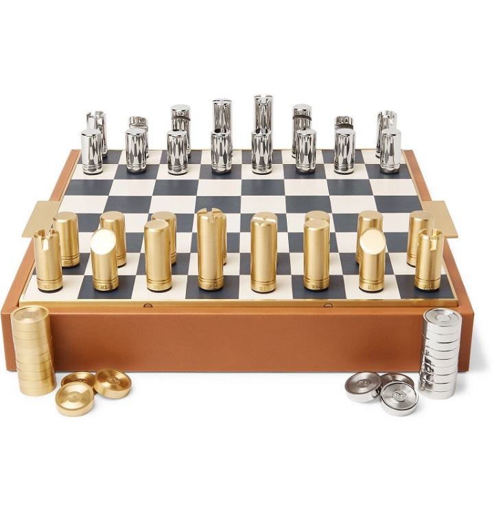 Photo: Ralph Lauren Home - Fowler Leather Chess Set - Brown