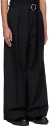 Jil Sander Black Belted Trousers