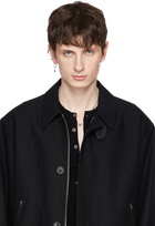 Emanuele Bicocchi Crest & Crystal Single Hoop Earring
