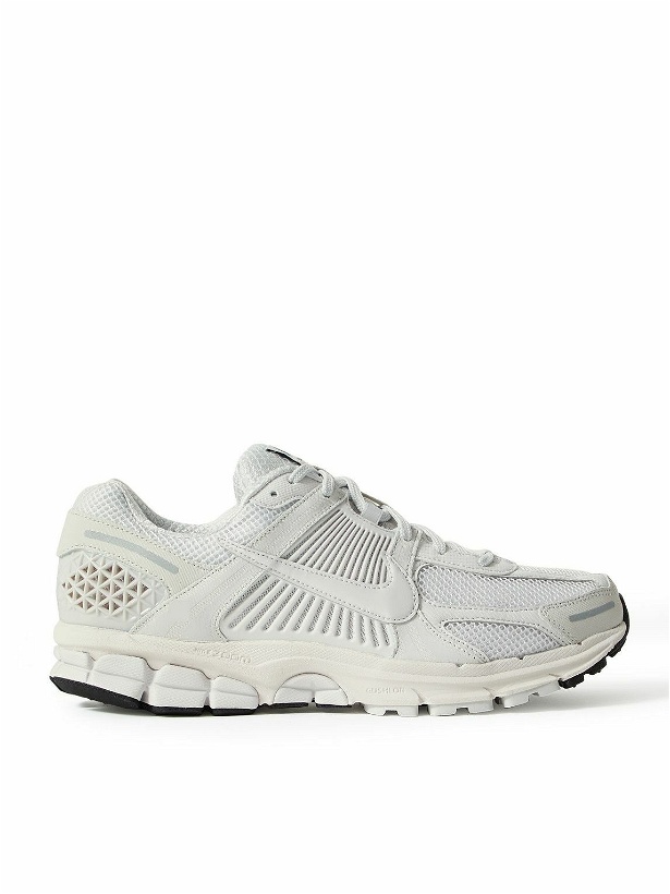 Photo: Nike - Zoom Vomero 5 Rubber-Trimmed Mesh and Leather Sneakers - Gray