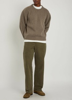 Jil Sander Ribbed-knit Wool Jumper Brown Light