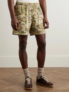 John Elliott - Practice Wide-Leg Camouflage-Print Mesh Drawstring Shorts - Green
