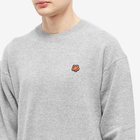 Kenzo Men's Back Logo Crew Knit in Misty Grey