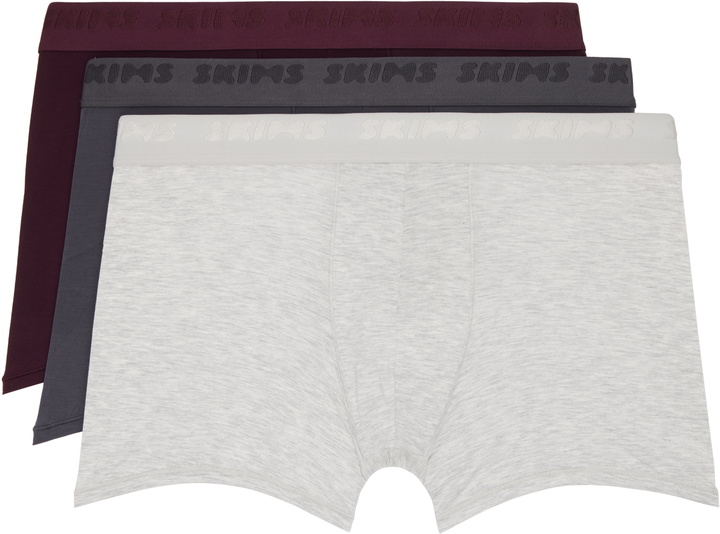 Photo: SKIMS Three-Pack Multicolor SKIMS Cotton 3 Boxer Briefs