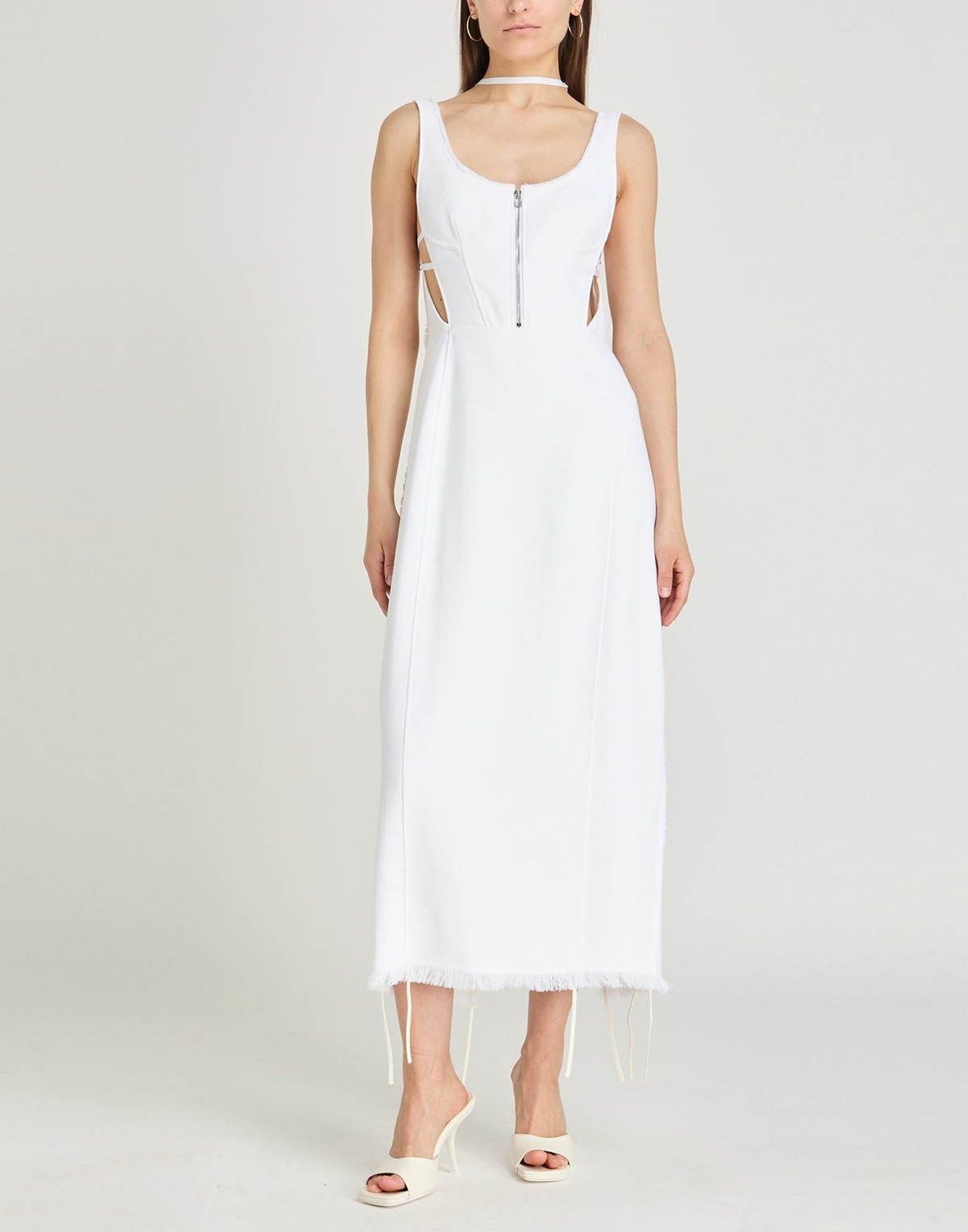 Jacquemus Womens Midi dress Ivory