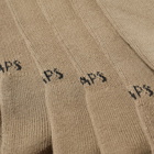 WTAPS Men's Skivvies Sock - 3-Pack in Olive Drab
