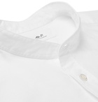 Mr P. - Grandad-Collar Cotton Oxford Shirt - Men - White