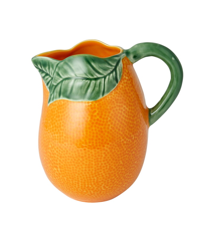 Photo: Bordallo Pinheiro Orange earthenware jug