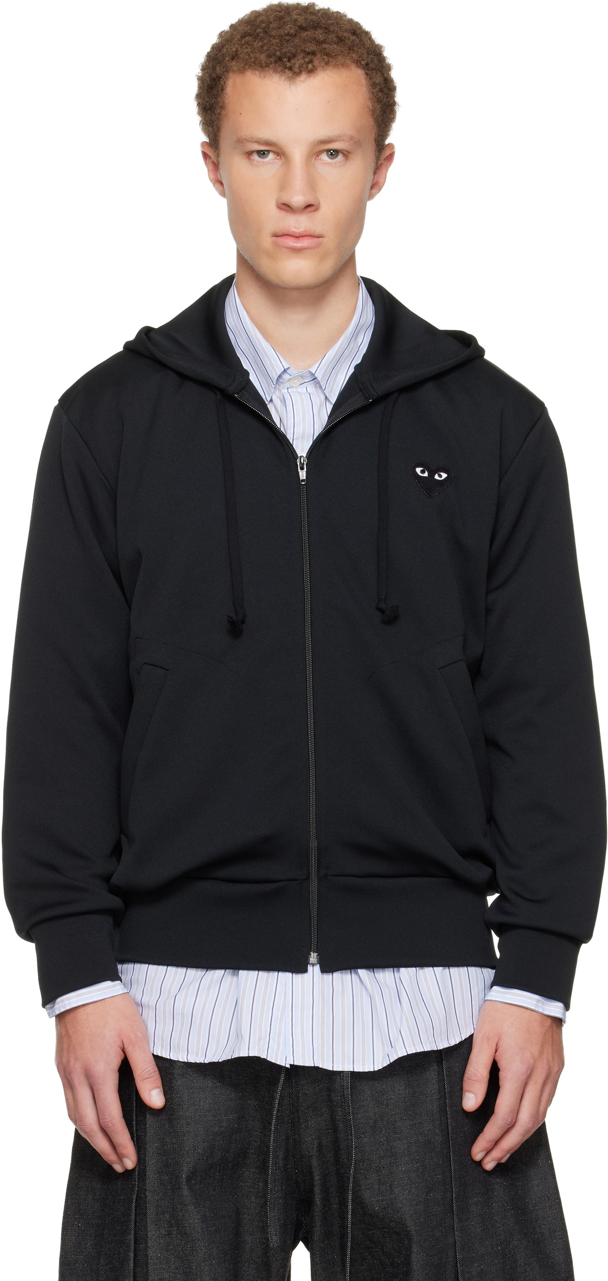 COMME des GARÇONS PLAY Black Big Heart Zip Hoodie