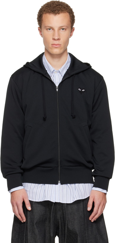 Photo: COMME des GARÇONS PLAY Black Big Heart Zip Hoodie
