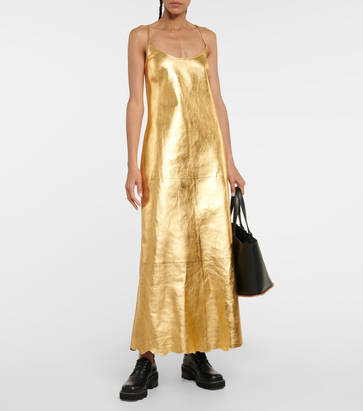 Gabriela Hearst Teles metallic leather maxi dress Gabriela Hearst Gabriela Hearst Teles metallic leather maxi dress Gabriela Hearst