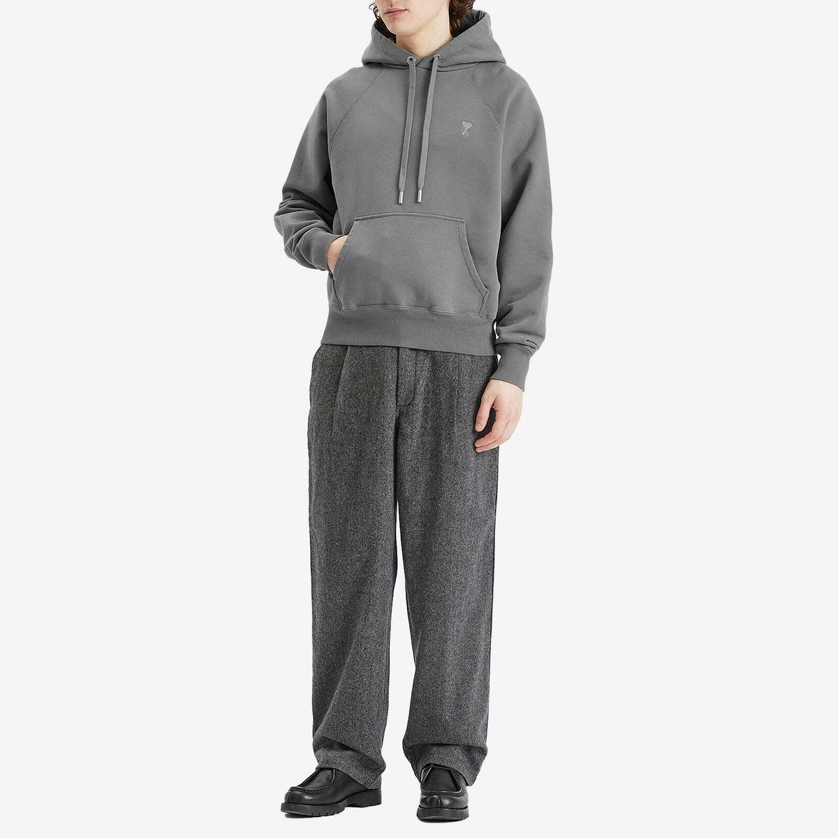 【送料関税込】AMI Paris Tonal ADC Hoodie AMI AMI Paris Tonal ADC Cropped Hoodie - Hoodies - BeyondStyle