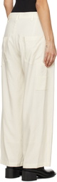 Y's Off-White Work Trousers