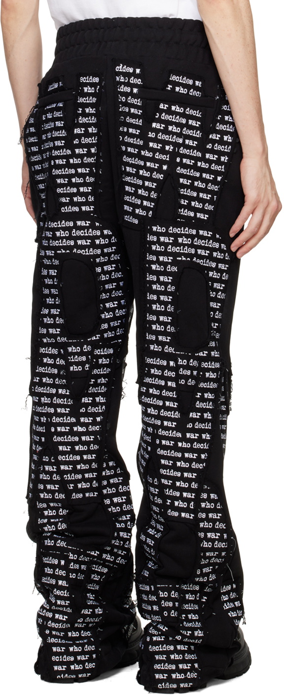 Who Decides War Black WDW Overlay Sweatpants