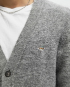 Edmmond Studios DUCK PATCH CARDIGAN Grey Mens Zippers & Cardigan
