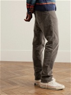 Faherty - Slim-Fit Straight-Leg Organic Cotton-Blend Curduroy Trousers - Gray