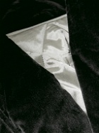 KAPITAL - Embroidered Padded Cotton-Velvet and Satin Jacket - Black