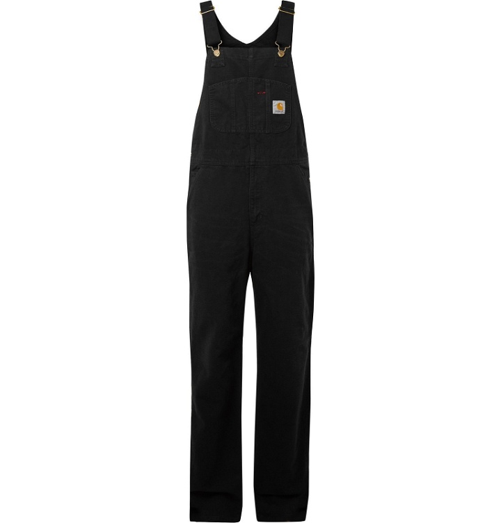 Photo: Carhartt WIP - Cotton-Canvas Dungarees - Black