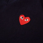 Comme des Garçons Play Men's V-Neck Jumper in Navy/Red