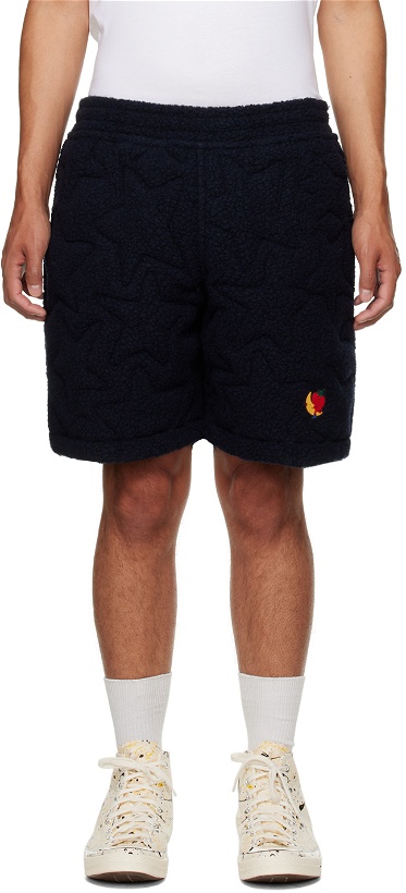 Photo: Sky High Farm Workwear Navy Quilted Shorts