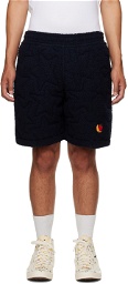 Sky High Farm Workwear Navy Quilted Shorts