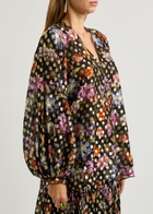 Borgo DE Nor Stellan Fil-coupé Floral-print Chiffon top Multicoloured
