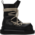 Rick Owens Black Porterville Pentalaced Turbo Cyclops Boots