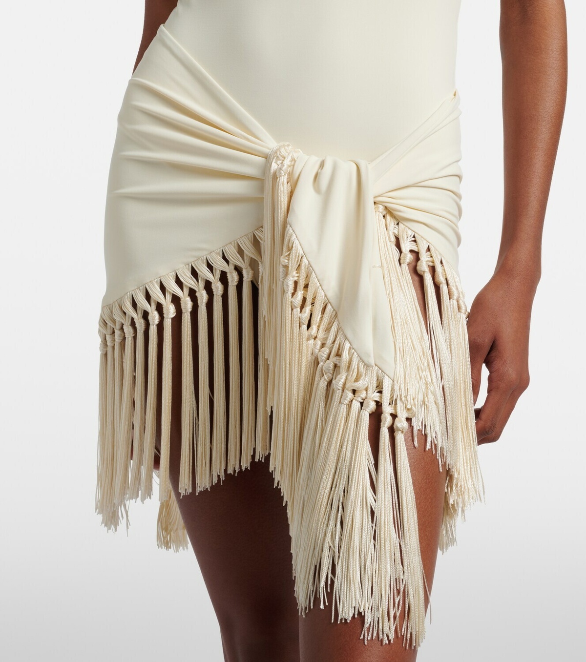 Taller Marmo Romy fringed swimsuit and beach cover-up set