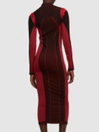 FERRARI - Long Sleeve Tech Jersey Midi Dress