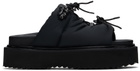 Simone Rocha Black Platform Ghillie Sandals