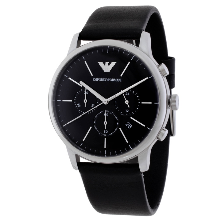 Photo: Emporio Armani Minimalist Black Dial Mens Watch AR11774